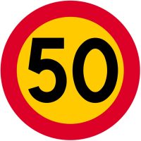 50 hastighetsskylt